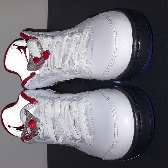 Jordan Other - Air Jordan V Retro Low Golf Shoes "Fire Red / Silver Tongue" Size 6